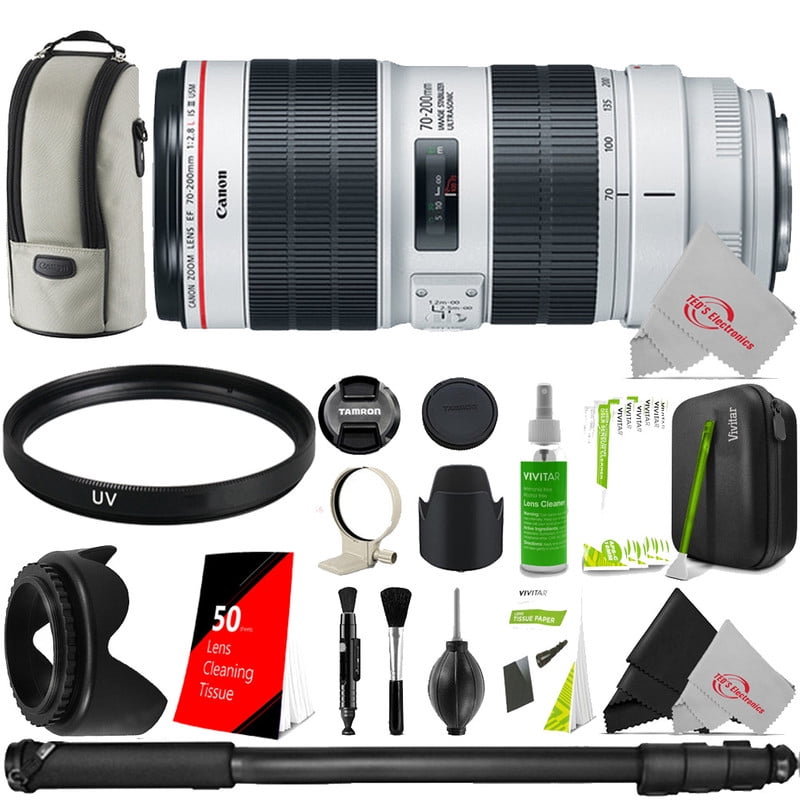 Canon Ef 70 0mm F2 8l Is Iii Usm Telephoto Zoom Lens With Accessory Kit And Monopod Walmart Com Walmart Com