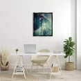 thumbnail image 2 of Close Up Water Drip Petals Botanical & Floral Photograph Jet Black Framed Art Print Wall Art, 2 of 6