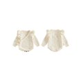 thumbnail image 2 of Cjfdfy Newborn Baby Girls Knit Sweater Romper Ruffle Long Sleeve Eyelet Embroidery V Neck Side-tie Jumpsuit Little Baby Cute Sweet Fall Winter Sweater 0-6M, 2 of 8