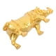 thumbnail image 2 of Estatua de rinoceronte de resina de imitación de latón, figura de animal para oficina, decoración de animales de resina, 2 of 6