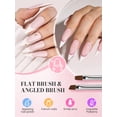 thumbnail image 3 of MelodySusie 6Pcs Nail Art Brush Set, Professional Painting Tools with Liner Flat Angled Gel Carved Brushes and Dotting Pen for Home and Salon, Colorful, 3 of 9