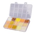 thumbnail image 4 of Glass Seed Beads, Craft Seed Beads Compact Portable Durable Shiny  For Clothes Light Green,Blue,Yellow,Light Purple, 4 of 8