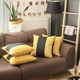 thumbnail image 4 of Set Of Four 18" X 18" Yellow And Black Geometric Zippered Handmade Polyester Throw Pillow, 4 of 5