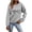 Gray, variant on Wancir Women's Casual Print Long Sleeve Round Neck Pullover Sweatshirt Top