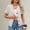 Beige, variant on LEKODE Cropped Short Sleeve Outer Shrug for Women, V Neck Vertical Single Button Waffle Texture Daily Spring Summer Overlayer with Side Storage Pockets Green L