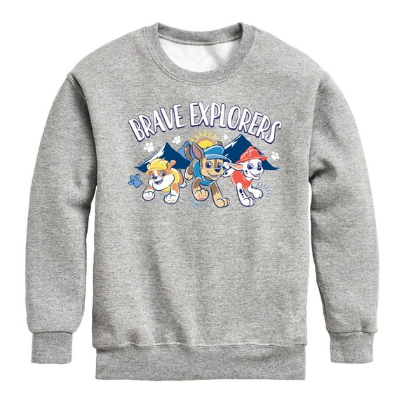 Paw Patrol - Brave Explorers - Toddler And Youth Crewneck Fleece Sweatshirt