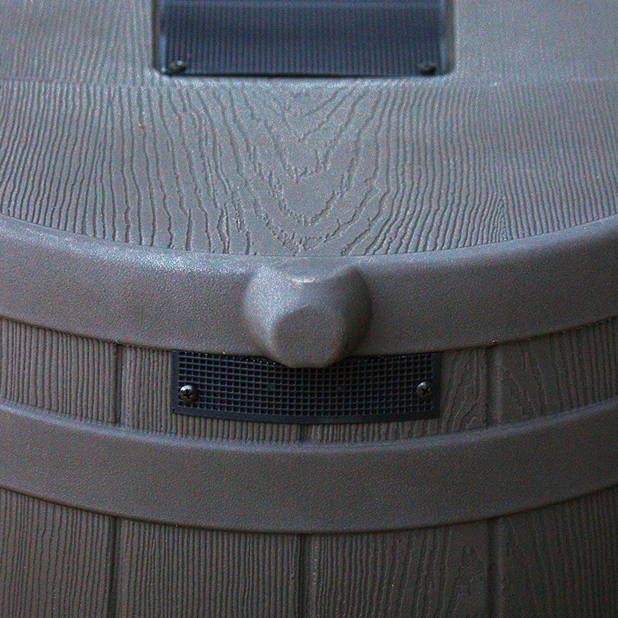 Good Ideas RW50 Rain Wizard 50gal Plastic Rain Barrel Water Collector, Oak