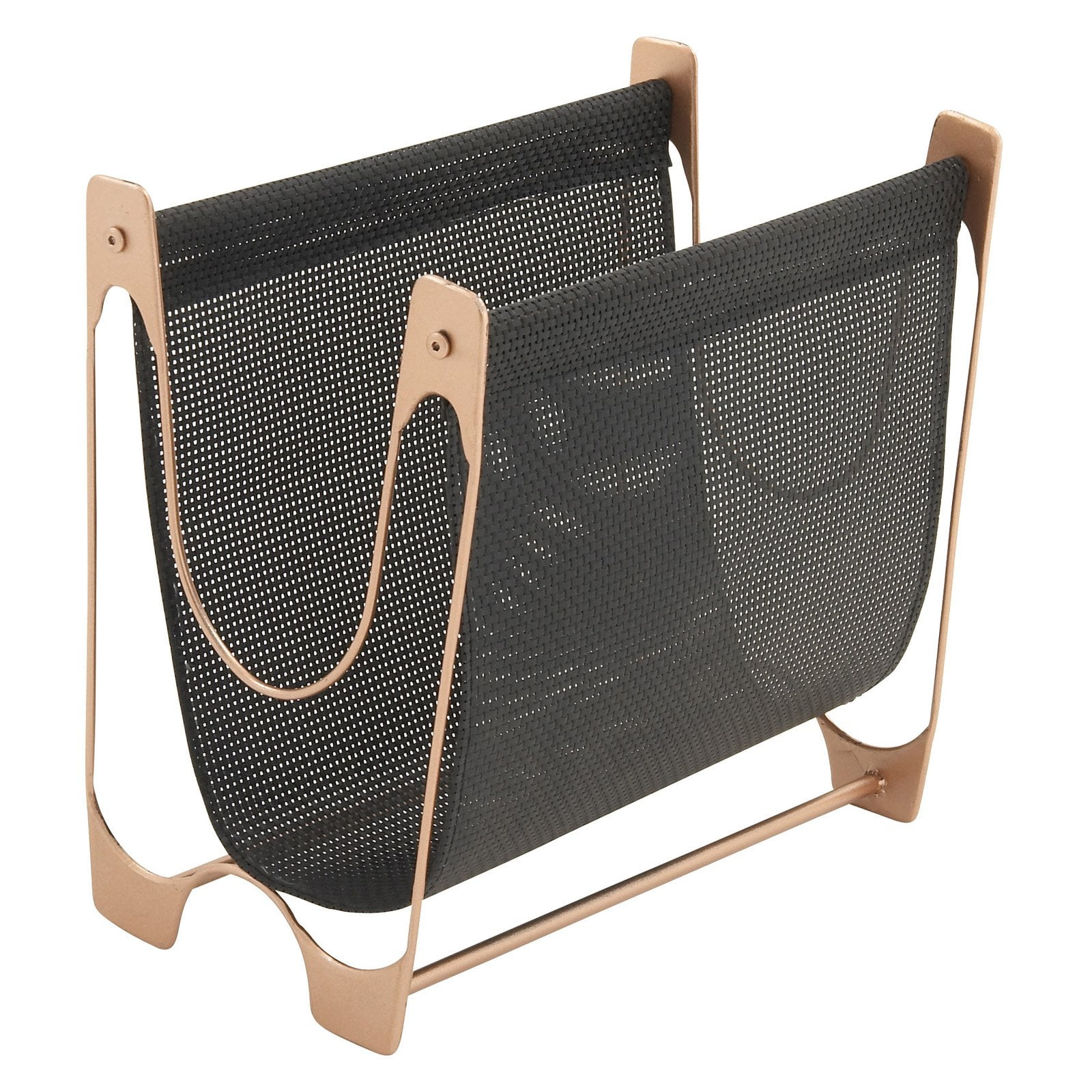 Decmode Metal PVC Plastic Magazine Holder, Multi Color