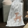 thumbnail image 5 of Bedtime Originals Deer Park Gray Baby Blanket, 5 of 6