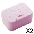 thumbnail image 1 of Jabonera de Viaje Soledad 2 piezas Rosa Con soporte para platos y protector de esponja, 1 of 7