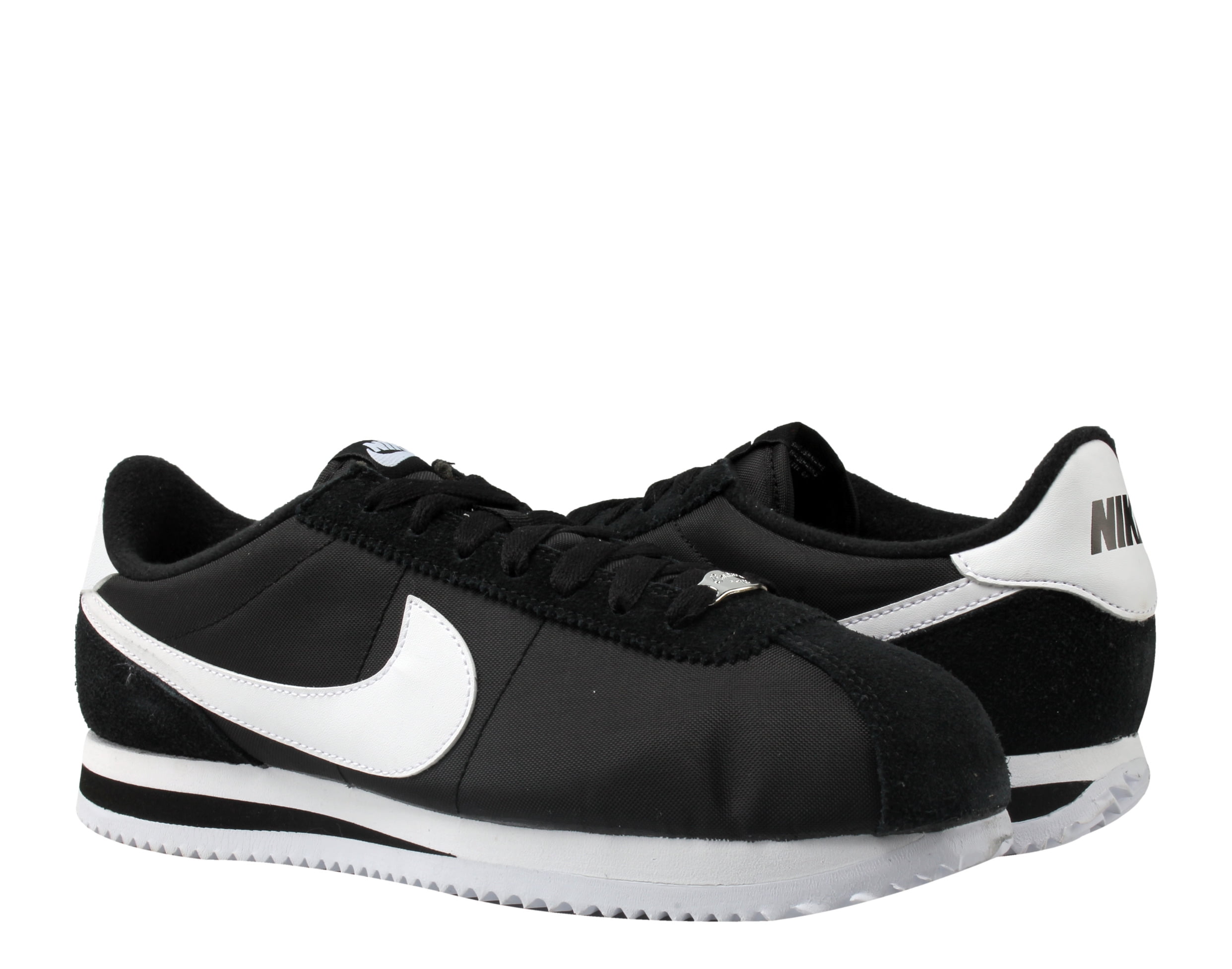 Prehistórico Viva mercenario Nike Cortez Basic Nylon Men's Shoes Black/White/Metallic Silver 819720-011  - Walmart.com