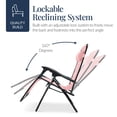 thumbnail image 7 of Best Choice Products Oversized Padded Zero Gravity Chair, Folding Outdoor Patio Recliner w/ Side Tray - Bubblegum Pink, 7 of 7