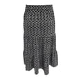 thumbnail image 1 of Falda George para Mujer Larga con Elástico en Cintura Estampado Rombos Negro Talla M, 1 of 4