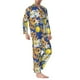 thumbnail image 2 of Fotbe Sicilian Style Pijama de Hombre con Estampado de Manga Larga, Conjunto de 2 Piezas, Ropa de Dormir Suave y Cómoda con Bolsillos-Large, 2 of 7