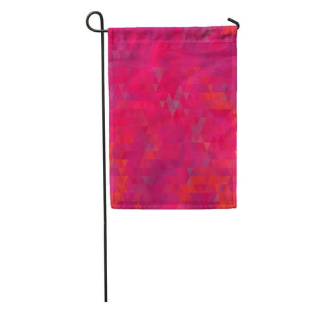 Bright Coloured Garden Furniture KDAGR Pink Hot Vibrant Bright Red Abstract Geometric Blank Brightly Colored Garden Flag Decorative Flag House Banner 12x18 inch ()