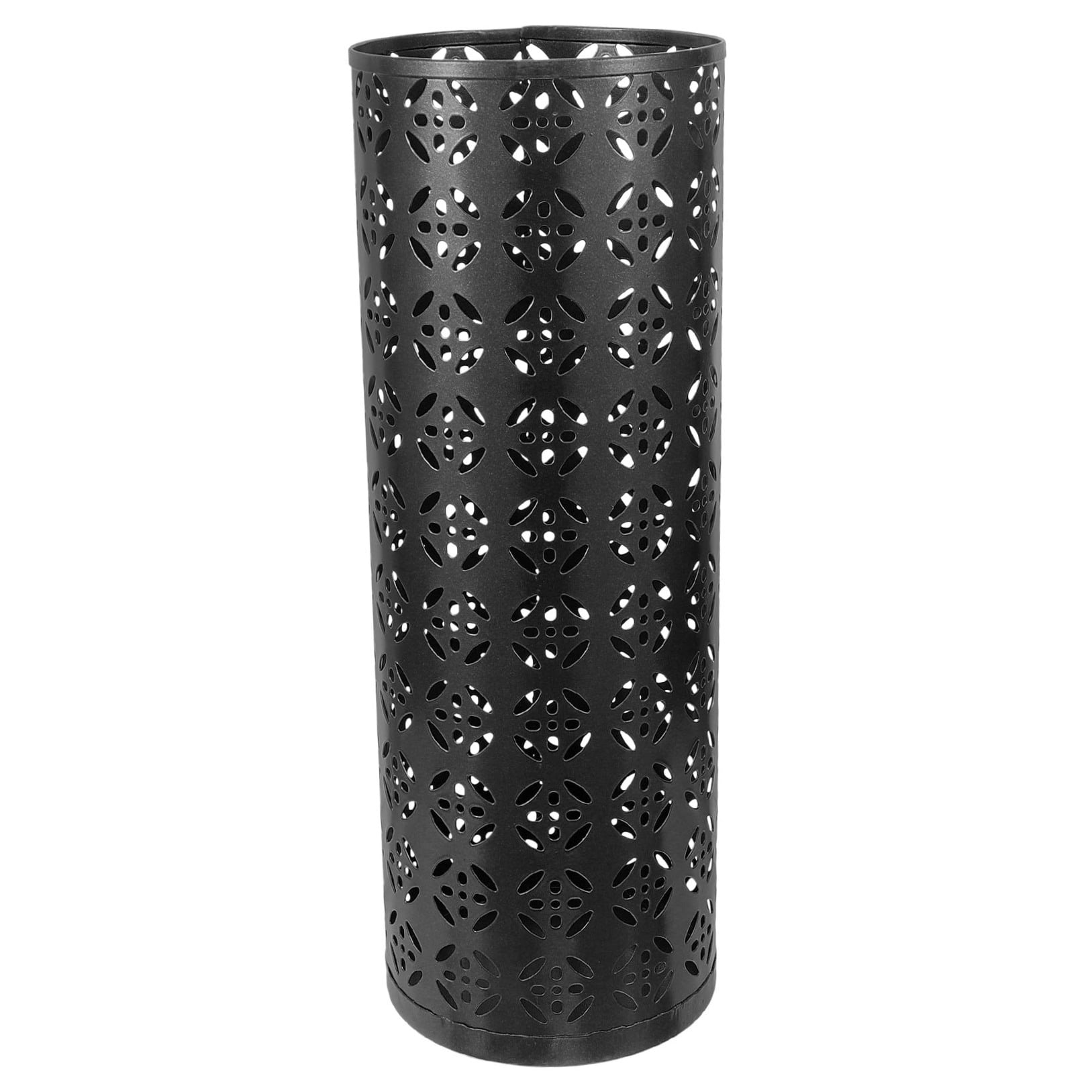 WORGEOUS Round Metal Umbrella Stand for Entryway, Iron Storage Bucket for Umbrellas and Accessories Organizer