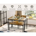 thumbnail image 5 of Aiho 4 Piece Dining Table with 2 Chairs and Bench for Kitchen, Small Space, Retro, 5 of 11
