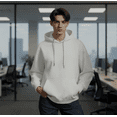 thumbnail image 6 of Hooded Fleece Pullover Soft Drawstring Sweatshirt for Men, Winter Warm Loungewear with Pockets, 6 of 6