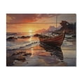 thumbnail image 3 of Designart "Coastal Sunset in Thailand with Boat" Nautical & Beach Print on Natural Pine Wood, 3 of 5