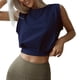 thumbnail image 4 of Camiseta deportiva con corte entallado para mujer, bonita camiseta sin mangas para yoga, para correr, gimnasio y hacer ejercicio, 4 of 6
