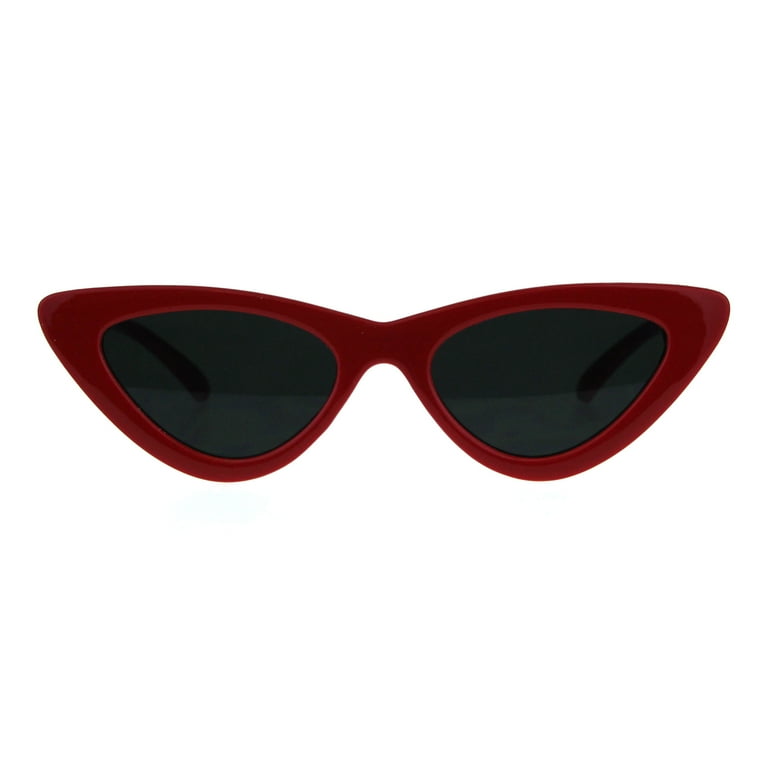 Womens Gothic Retro Cat Eye Plastic 20s Sunglasses Red - Walmart.com