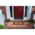 thumbnail image 2 of A1HC Natural Coir Monogrammed Entrance Door Mats, Durable Large Outdoor Rug, Non-Slip, Flock Doormat, Thin-Profile Heavy Duty Door Mat, Indoor Outdoor Front Door, High Traffic Areas, 18" X 30", 2 of 6
