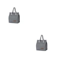 thumbnail image 2 of Wosthever Bolsa de almuerzo portátil Tela Oxford Papel de aluminio Aislamiento Bolsas enfriadoras de alimentos Bolsa de picnic con asa para Gris 2piezas, 2 of 6