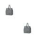 thumbnail image 1 of Kearding Bolsa de fiambrera portátil Bolsa de aislamiento de papel de aluminio Bolsas de enfriador de alimentos Fresh Keep Picnic Tote Gris 2piezas, 1 of 6