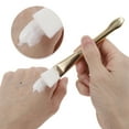 thumbnail image 3 of Unique Bargains 1 Pc Lightweight Flat Head Facial Mask Brush White, Gold Tone, 3 of 5