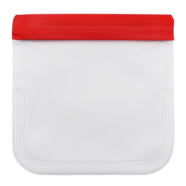 CSChome Fresh-keeping Bag Reusable Transparent Food Storage Container Leakproof Double Zipper Sandwich Bag