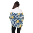 thumbnail image 4 of FORMRS Womens Scarf Winter Soft Long Big Warm Shawls Wrap Tassel Scarves, Retro Plaid Lemon, 4 of 9