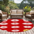 thumbnail image 4 of Red Valentine's Day Round Area Rug 6Ft Washable Circle Rugs for Bathroom Office, Modern Abstract Art Non-Slip Carpet Floor Mats Indoor Outdoor Carpet Runner Aesthetic Home Decor, 4 of 8
