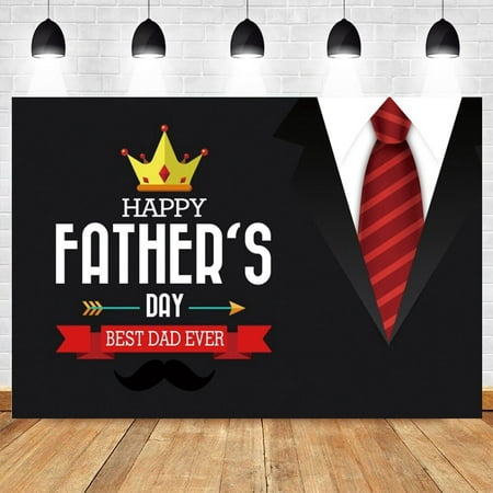 Image of Happy Father s Day Photography Backdrop Black Tuxedo Suit Stripes Tie White Shirts Background Dad Grandpa Birthday Party Props