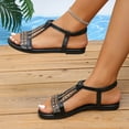 thumbnail image 5 of Mepaouo Thong Sandals for Women Beach Flip Flops Comfortable Ankle Strap Slip on Flat Shoes Size 7.5, 5 of 9
