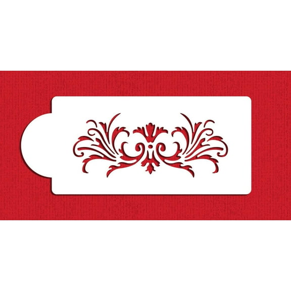 Single Elegant Damask Cake Stencil C1045 by Designer Stencils