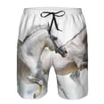 thumbnail image 4 of Kdxio Running White Horses Pattern Mens Casual Shorts - Drawstring Summer Beach Sports Shorts for Men, 4 of 9