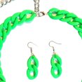 thumbnail image 7 of Joernso 3Pcs/set Fashion Jewelry Set Women Resin Thick Twist Chain Necklace Bracelet Hook Earrings Set Punk Jewelry Accessories, 7 of 7