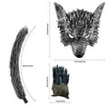 thumbnail image 3 of Disfraz de Hombre Lobo para Hombre, Mujer, Niño y Niña | Diadema con Orejas de Lobo Gris, Guantes, Cola, Máscara y Falda | Tela Suave | Disfraces de Halloween, Fiestas, Juegos de Rol, Carnaval, Masca, 3 of 6