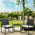 thumbnail image 3 of PayLessHere 3 Pieces Wicker Outdoor Furniture Rattan Patio with 2 Outdoor Chairs,Khaki, 3 of 8