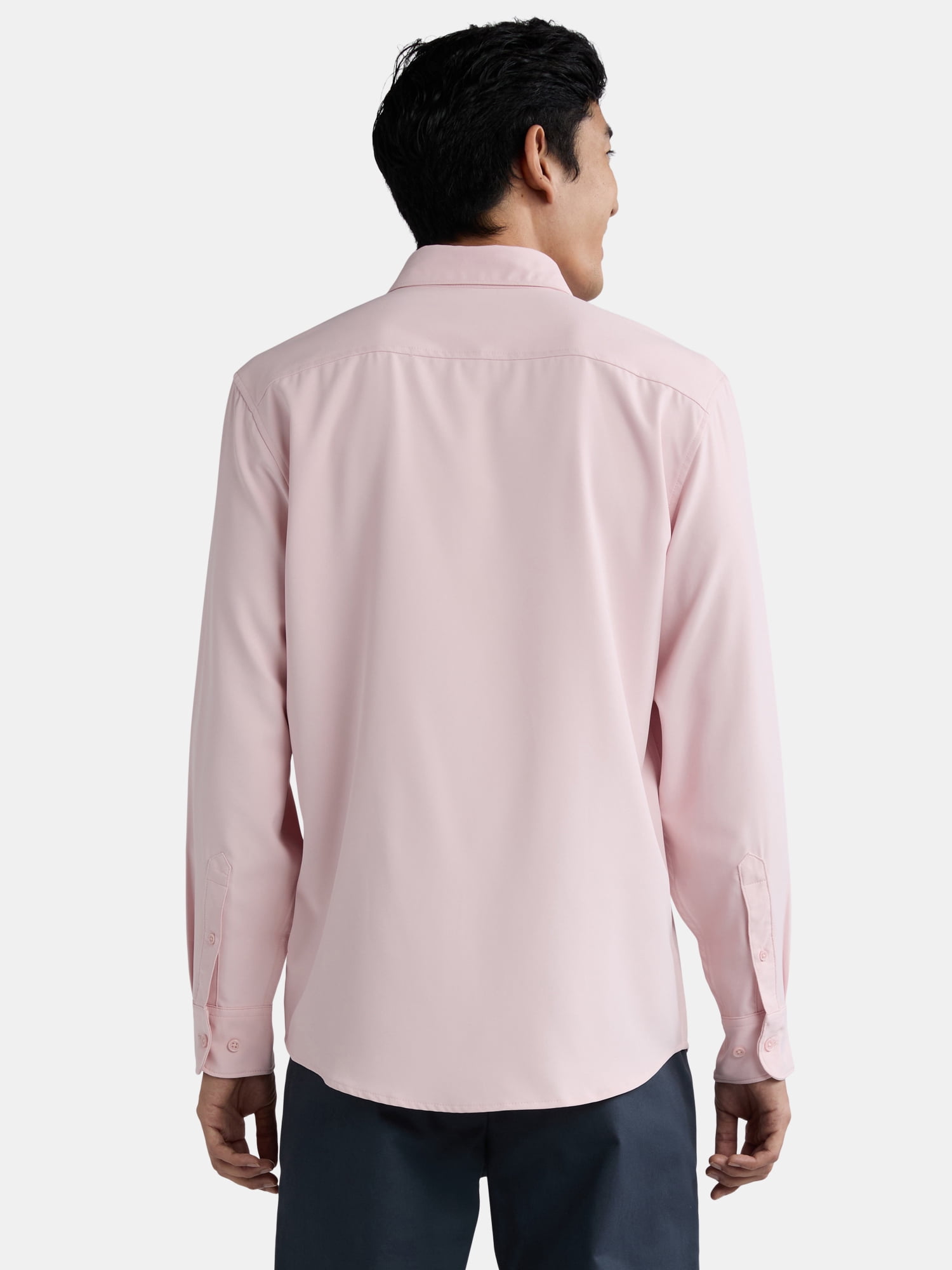 George Men’s Performance Dress Shirt with Long Sleeves, Sizes S-3XL