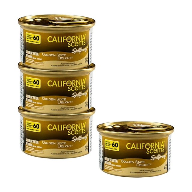 4 Aromatizantes Auto CaliforniaScents GoldenState 60 Días Aroma