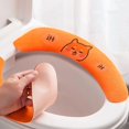 thumbnail image 3 of WEGFTDUOP Toilet Seat Warmer Soft Thicker Bathroom Toilet Seat Cover, Non Slip Warmer Comfortable Seat Cushions, Easy Install , Reusable Toilet Seat Cover Blue, 3 of 5