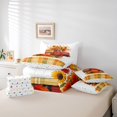 thumbnail image 6 of Manfei Rustic Plant Sunflower 7-Piece Twin Bedding,Fall Harvest Pumpkin Bedding Comforter Set,Polkadot Reversible, 6 of 7