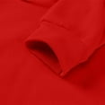 thumbnail image 4 of HOMBOM Sweatshirts For Women Plain Crew Neck Red Lightweight Long Sleeve Pullover Soft Casual Sweatshirt 4XL, 4 of 8