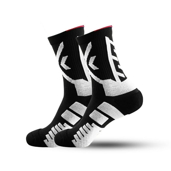 Hehanda 2 Pairs of Men's Cushioned Shock Absorbing Basketball Socks