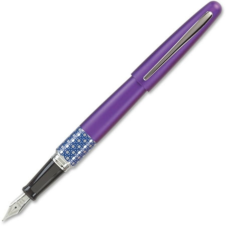 Mr Retro Pop Collection Fountain Pen, Fine 0.7 Mm, Black Ink, Purple | Bundle of 5 Each