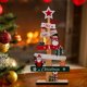 thumbnail image 4 of Christmas Table Centerpiece Decoration | Wooden Snowman Santa Claus Holiday Décor | Merry Christmas Tabletop Ornament | Durable Wood | Festive Design | 1pc | 8.46x4.13x0.39in, 4 of 6