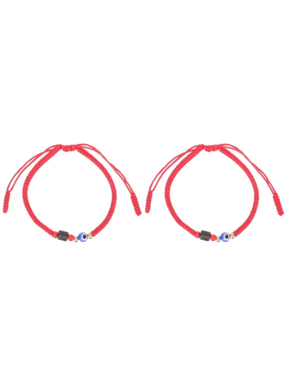 2pcs Handmade String Evil Eye Bracelet Red String Bracelet Adjustable Bracelet for Women