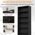 thumbnail image 4 of Large Bookcase, 5-Tier 63 Inch Tall Industrial Storage Wall Shelf, Display Shelf for Living room, Bedroom, Black, 4 of 6