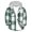 Green, variant on Plaid Hooded Long Sleeve Jacket for Boys and Girls, Soft Brushed Flannel, Front Pocket, Button Closure, Fall Winter Casual Outerwear